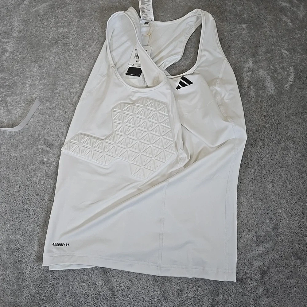 Adidas Padded Tank Top Mens 2XLT Compression Top‎ Sportswear